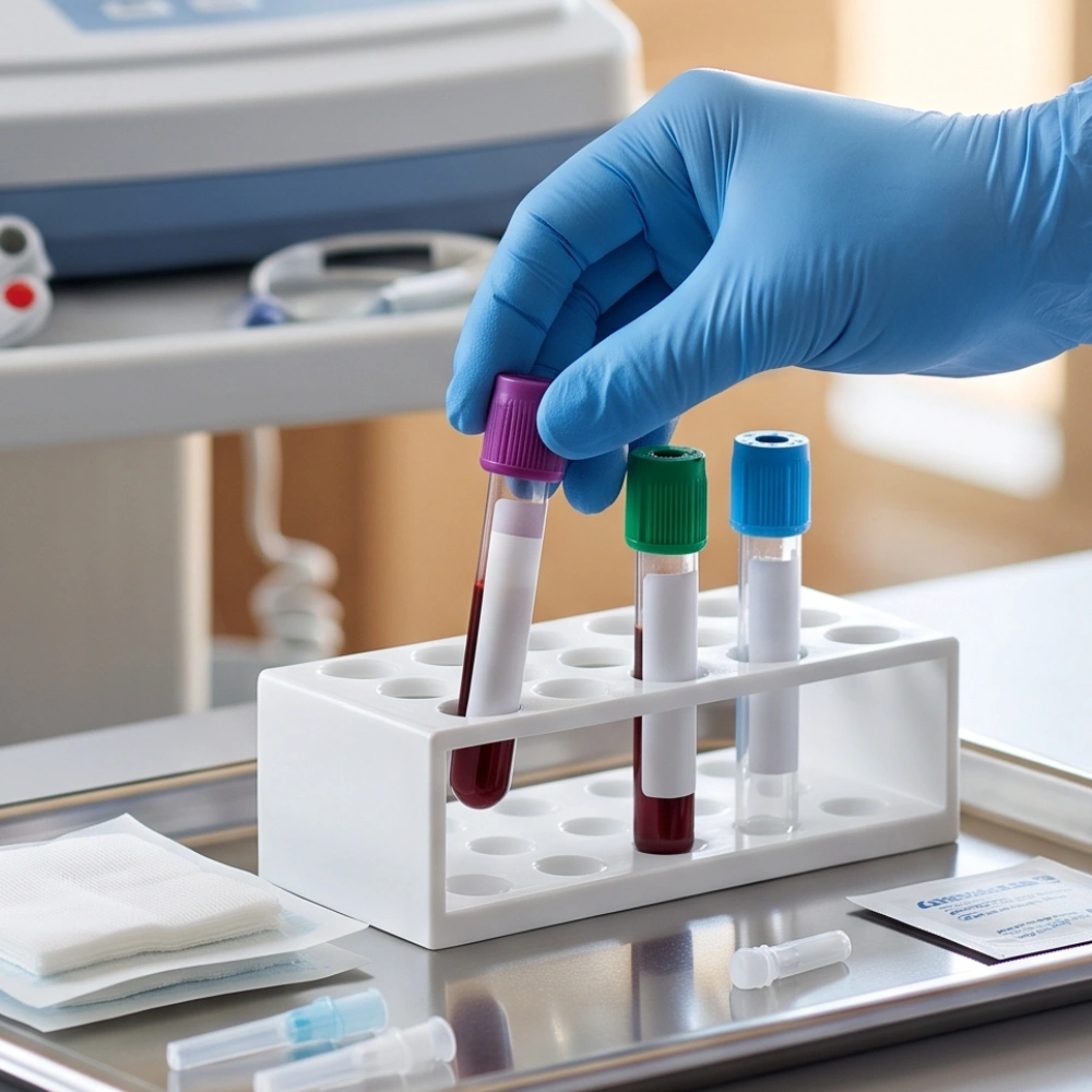 Diagnostic testing equipment at an internist clinic in Bali