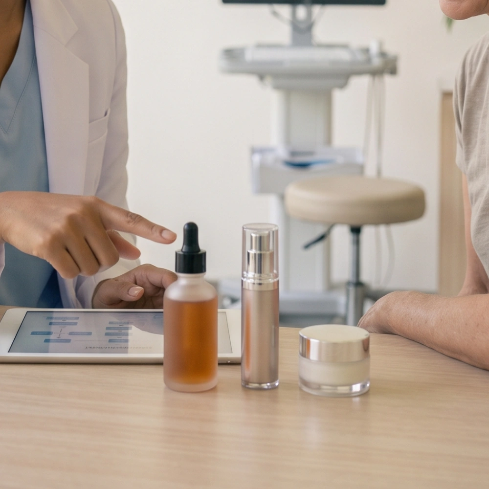 Dermatologist treating eczema and allergies at a clinic in Bali